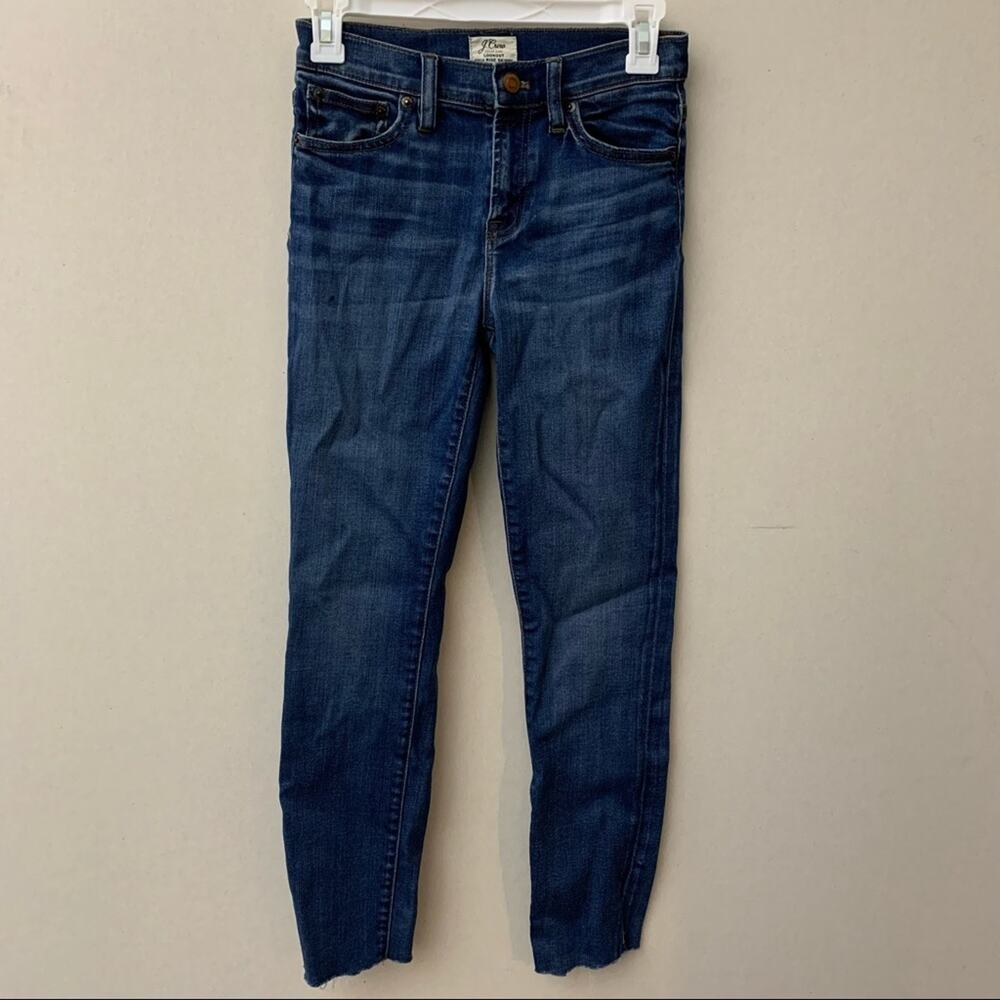 JCrew Lookout High Rise Skinny Raw Hem Jeans